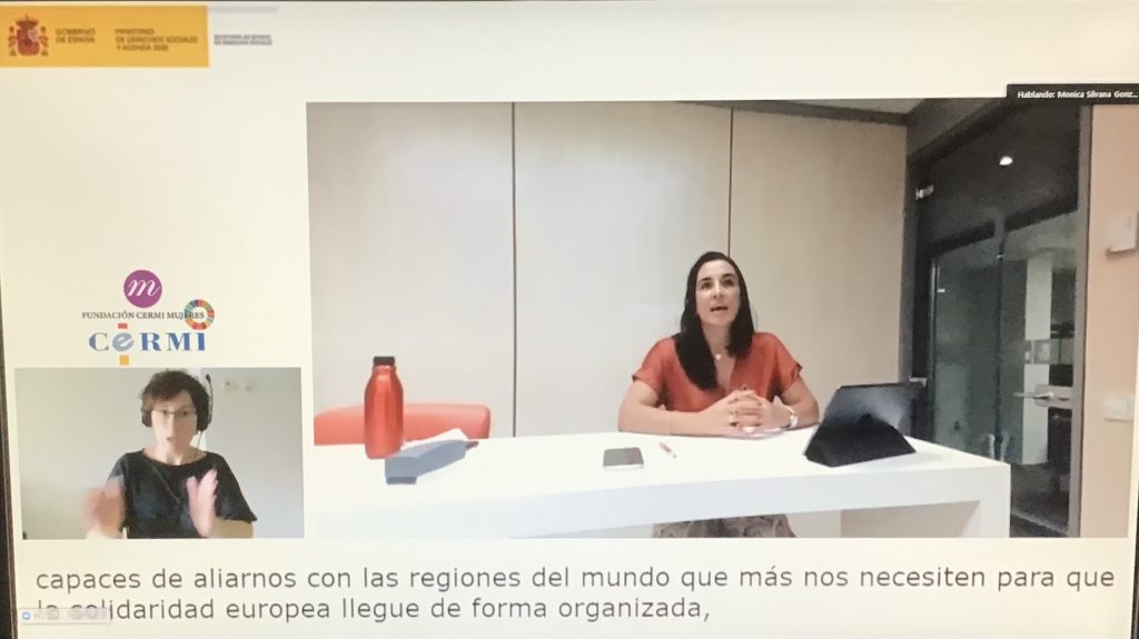Mónica Silvana en el marco de la jornada ‘Las personas con discapacidad en la nueva legislación española de cooperación internacional’
