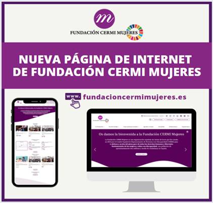 Imagen de la nueva imagen de la web de internet de la Fundación CERMI mujeres