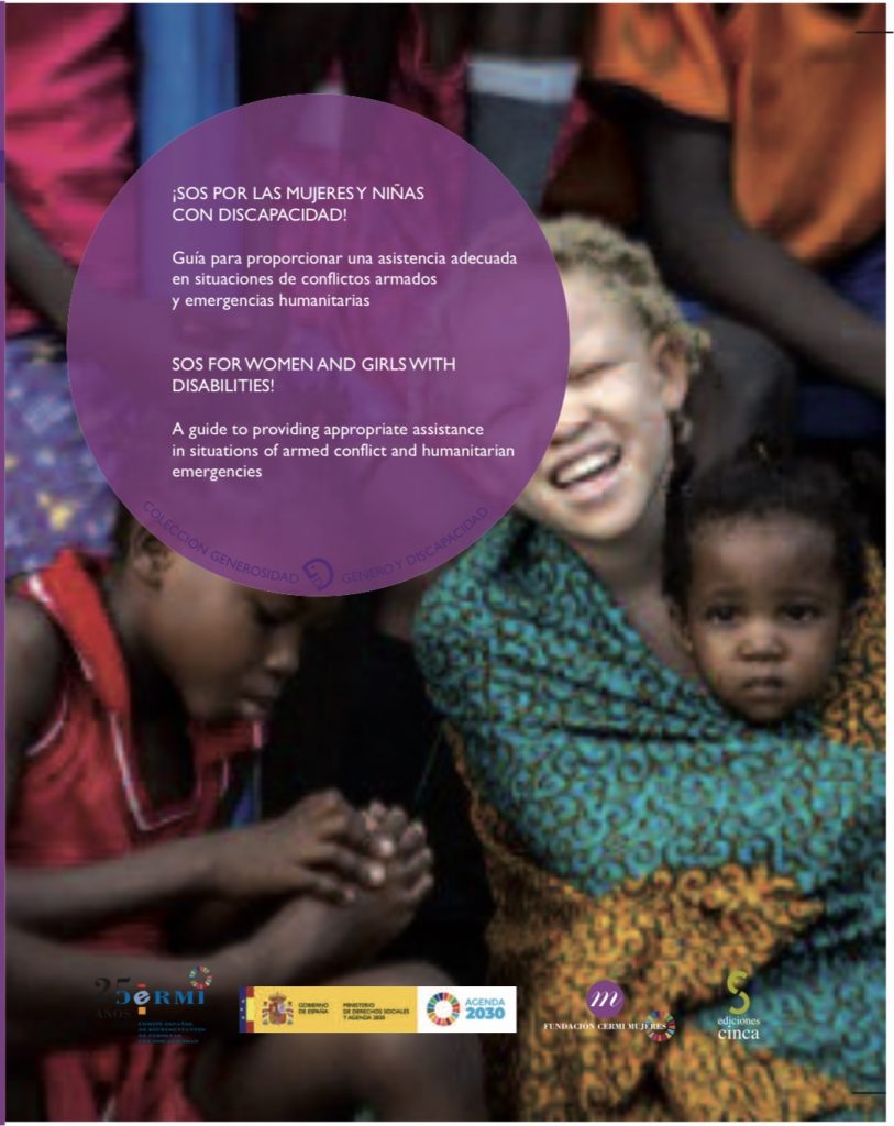 Portada de la guía sobre asistencia adecuada a mujeres con discapacidad en situaciones de conflictos armados y emergencias humanitarias