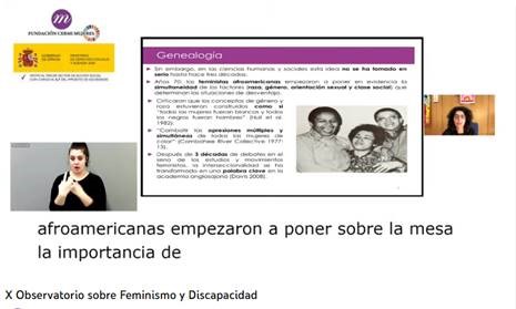 Imagen del webinario de la Fundación CERMI Mujeres