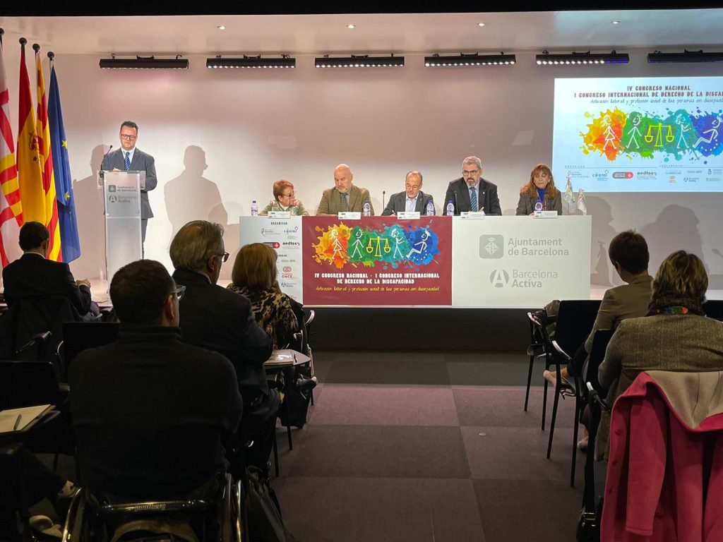 Acto de apertura del IV Congreso Nacional y I Internacional de Derecho de la Discapacidad en Barcelona