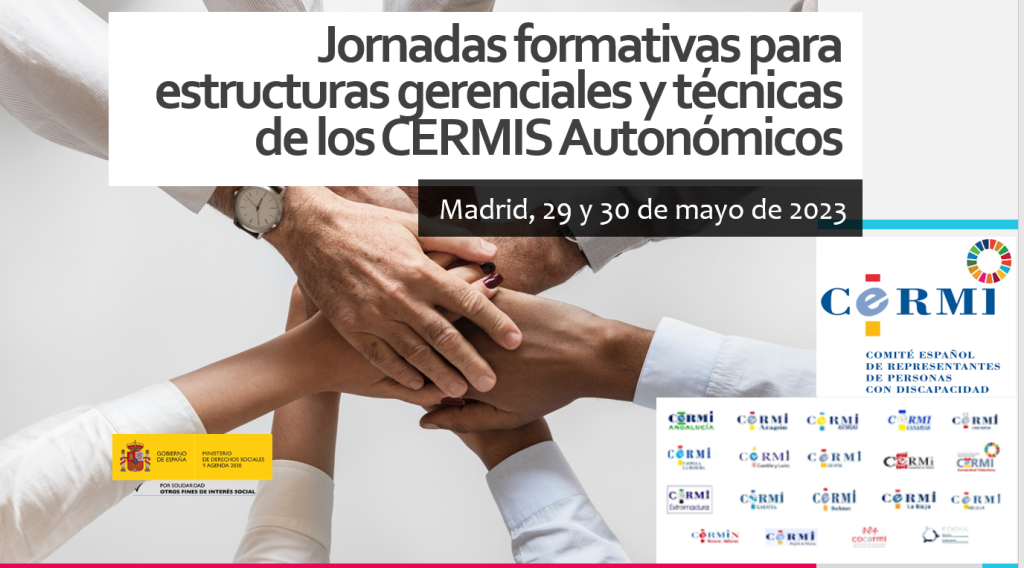 Portada de las Jorndas-formativas para-estructuras gerenciales y técnicas de los CERMIS autonómicos