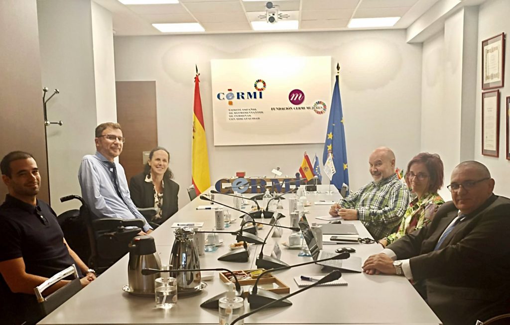 Reunión entre delegaciones del Comité Español de Representantes de Personas con Discapacidad (CERMI) y de la Alianza Internacional de la Discapacidad (IDA)