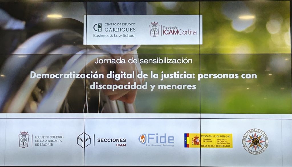 Infografía de la la jornada “Democratización digital de la Justicia: personas con discapacidad y menores”