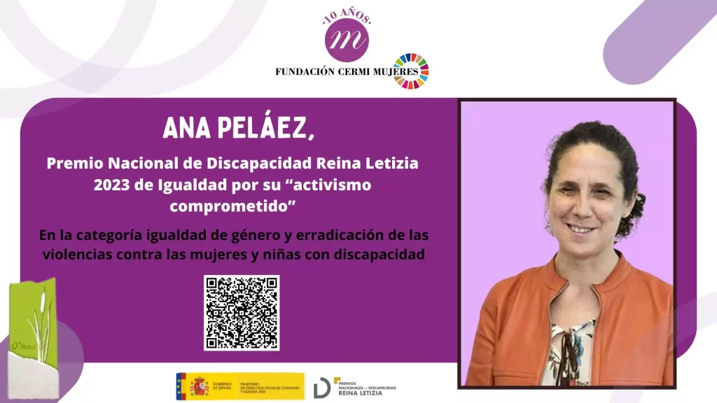 Ana Peláez, Premio Nacional de Discapacidad Reina Letizia 2023 de Igualdad