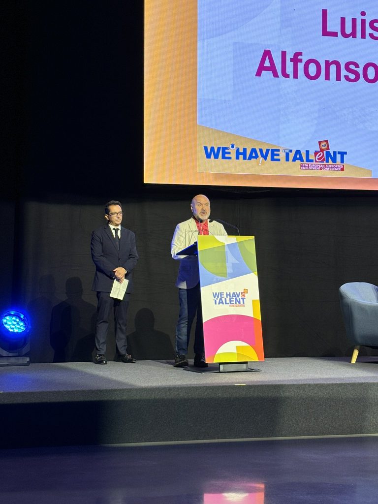 El presidente del CERMI, Luis Cayo Pérez Bueno, en la apertura del XV Congreso Europeo de Empleo con Apoyo