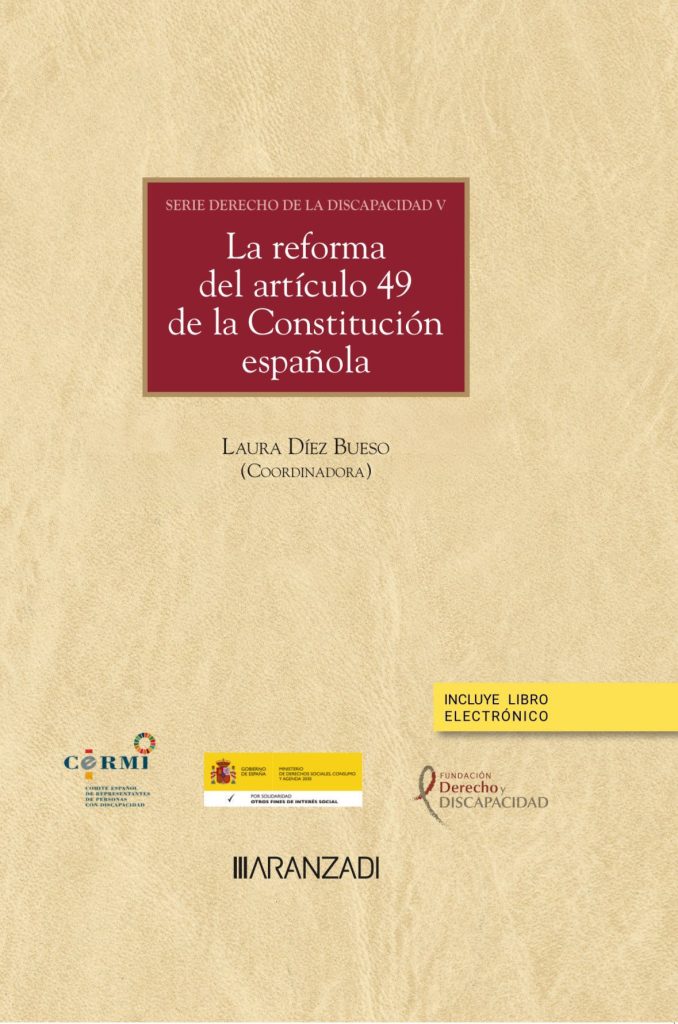 Portada del libro sobre la reforma del artículo 49 de la Constitución española