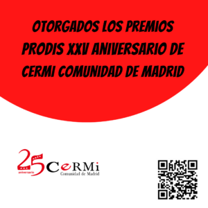 Infografía de los premios Prodis concedidos por el CERMI Comunidad de Madrid