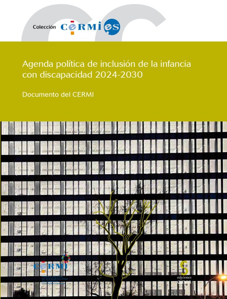 Cubierta de la obra del CERMI sobre la agenda política en materia de infancia y discapacidad hasta el horizonte de 2030