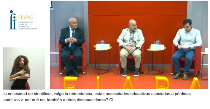 Luis Cayo Pérez Bueno, en el acto de presentación de la campaña “Que lo escuche todo el mundo 2024”, organizado por la Confederación FIAPAS