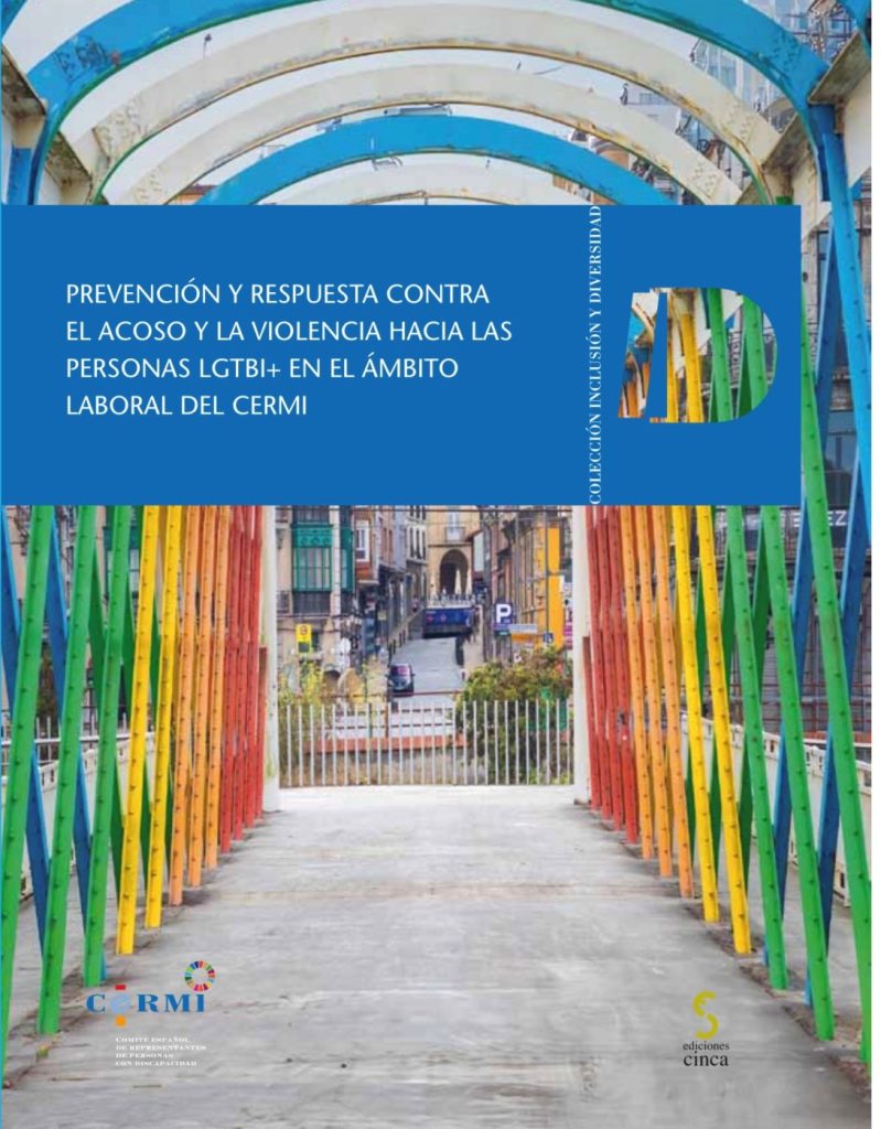 Portada del protocolo de procedimiento sobre prevención y respuesta contra el acoso y la violencia hacia las personas LGTBI+ en el ámbito laboral