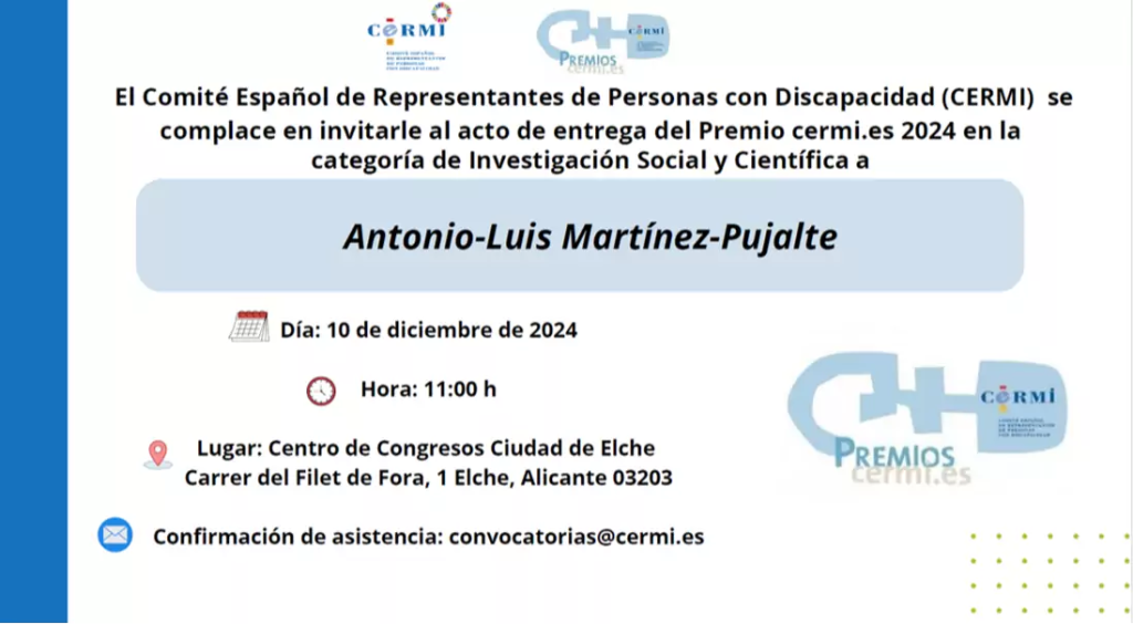 Imagen de la invitación al acto de entrega