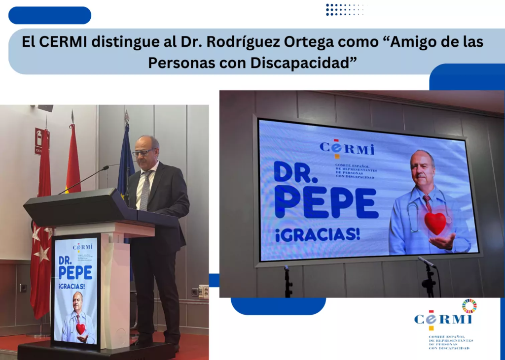 Infografia del reconocimiento del sector social de la discapacidad al Dr. Rodríguez Ortega